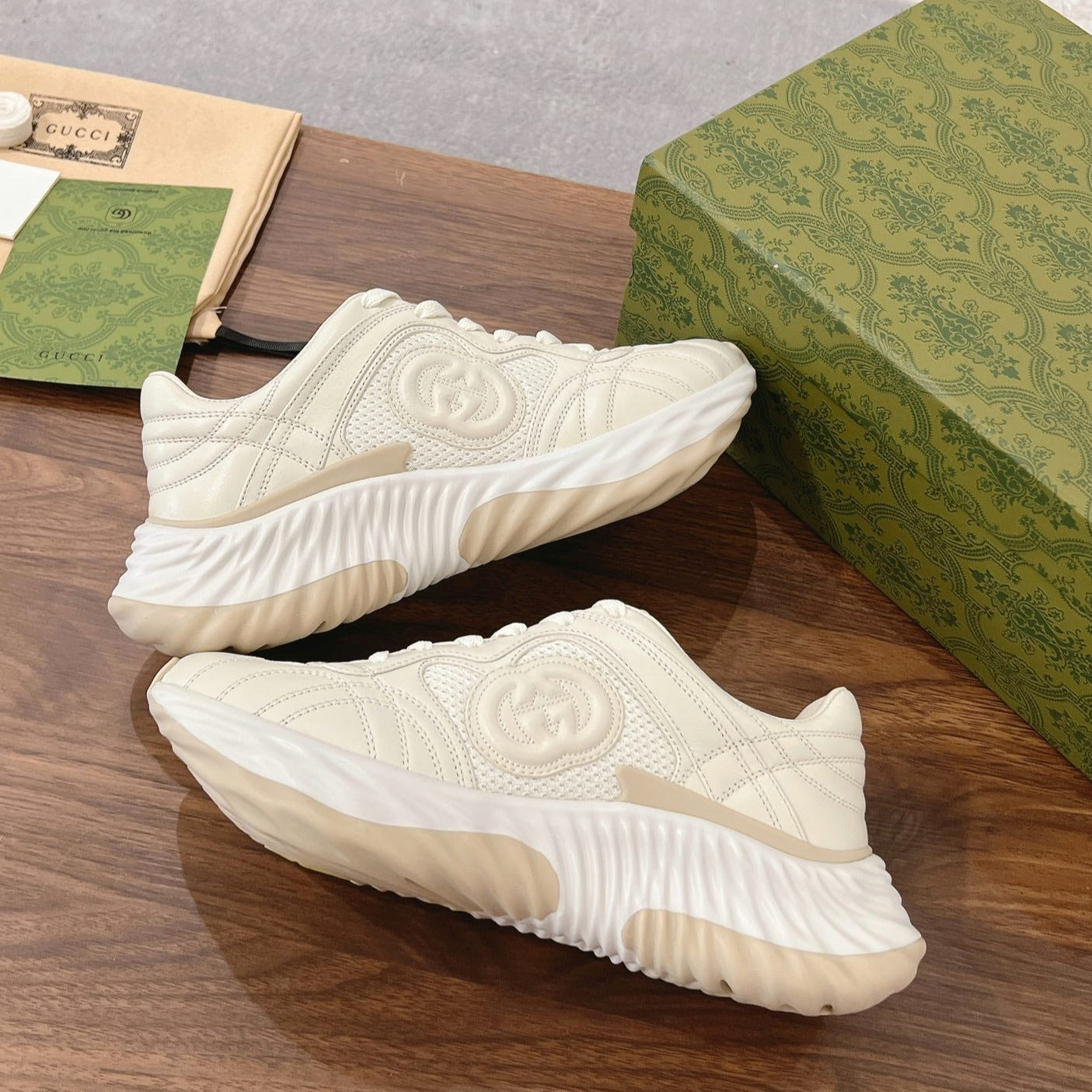 GG RIPPLE SNEAKER  cream mysite