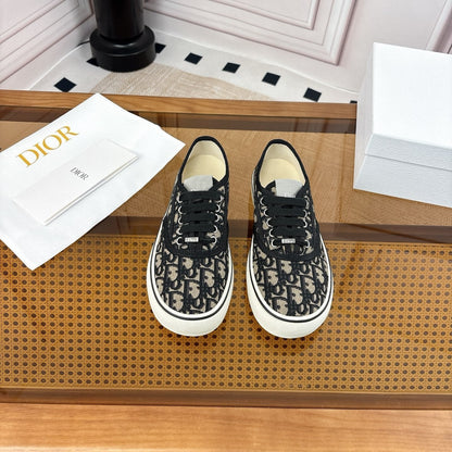 DIOR 26S LOW TOP SNEAKERS 35MM IN BLACK OBLIQUE CANVAS WITH RUBBER SOLE mysite
