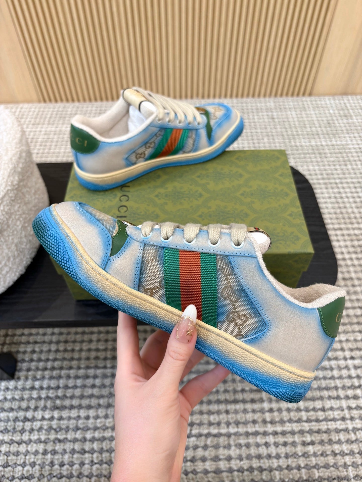 26S SNEAKERS IN BLUE GRADIENT CANVAS mysite
