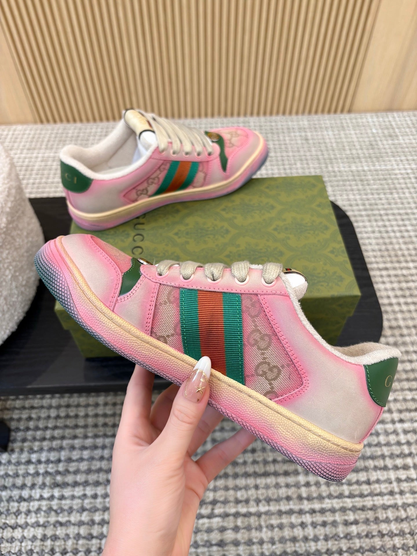 26S SNEAKERS IN PINK GRADIENT CANVAS mysite