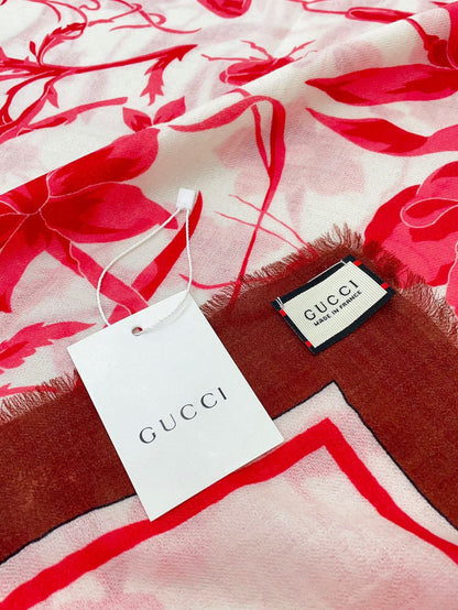 SQUARE SCARF 140 CM IN ROSE RED CASHMERE 398256 mysite