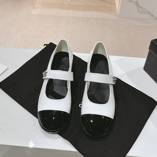 mary jane flat white black patent calfskin mysite