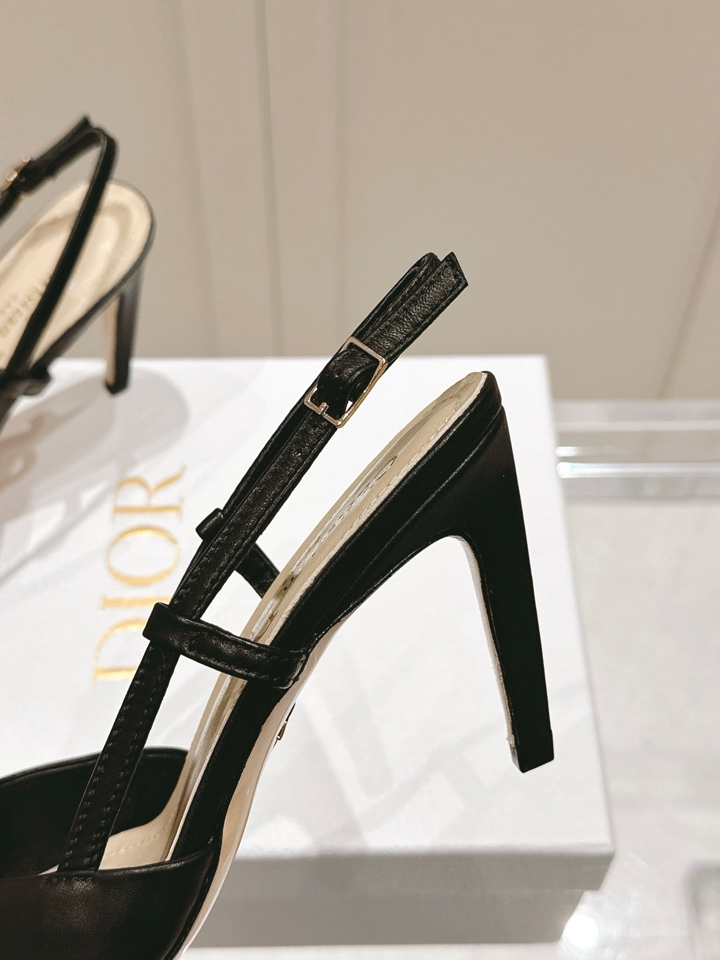 MY DD 25S SLINGBACK PUMP 50MM IN BLACK CALFSKIN mysite