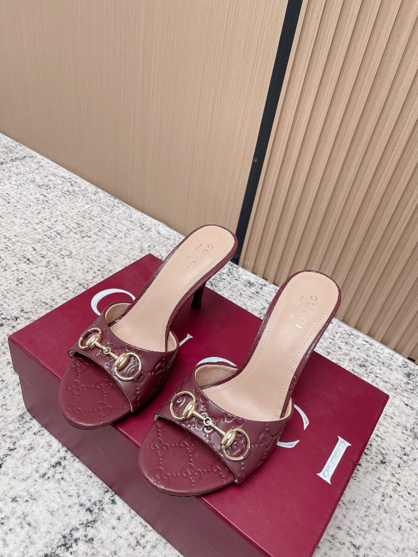 26S HIGH-HEEL SANDALS 85 MM IN DARK RED CALFSKIN mysite