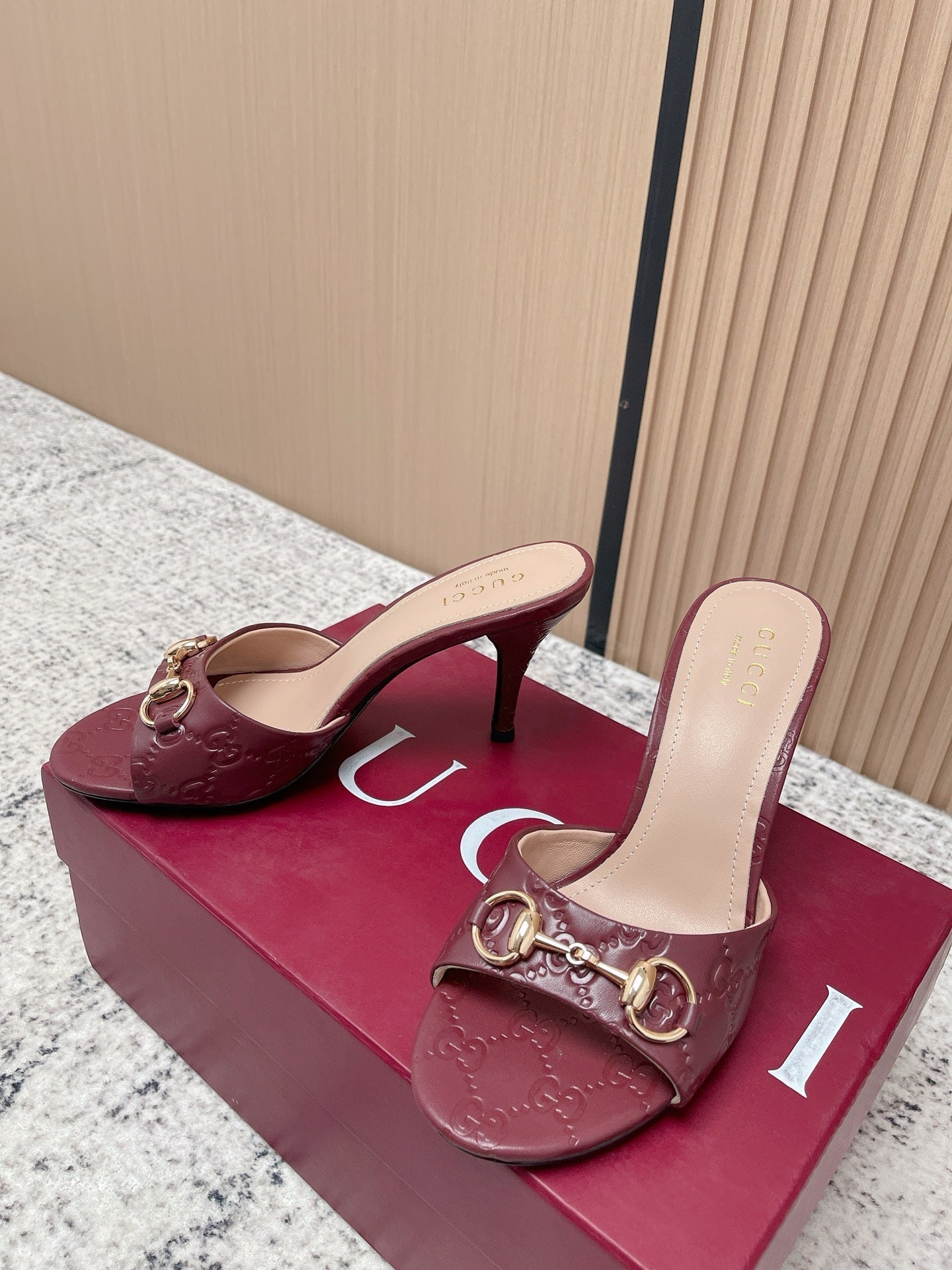 26S HIGH-HEEL SANDALS 85 MM IN DARK RED CALFSKIN mysite