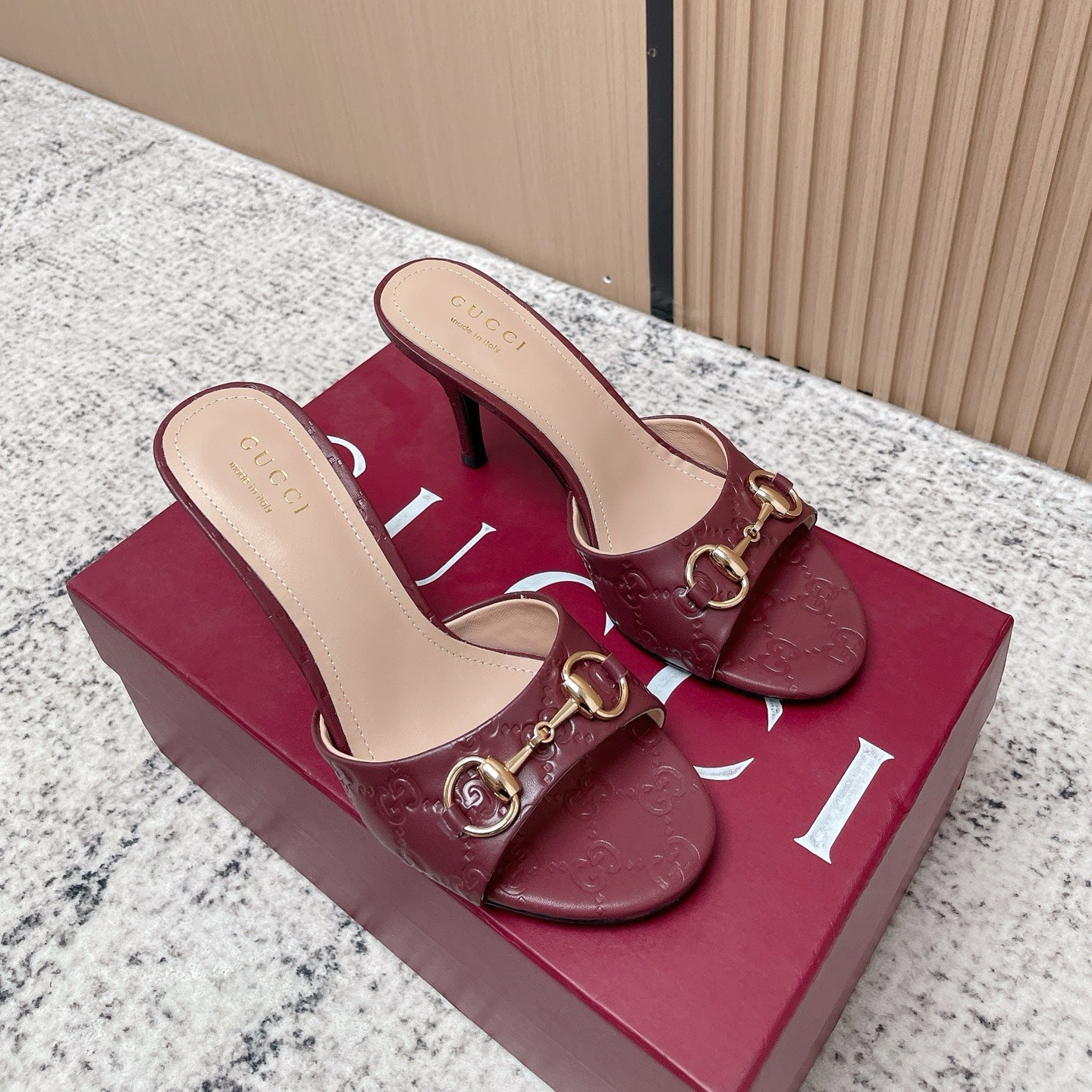 26S HIGH-HEEL SANDALS 85 MM IN DARK RED CALFSKIN mysite