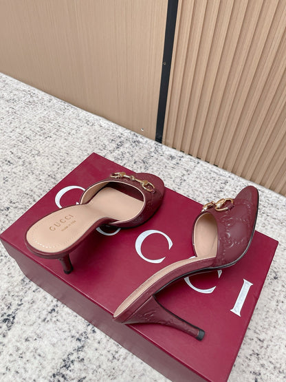 26S HIGH-HEEL SANDALS 85 MM IN DARK RED CALFSKIN mysite