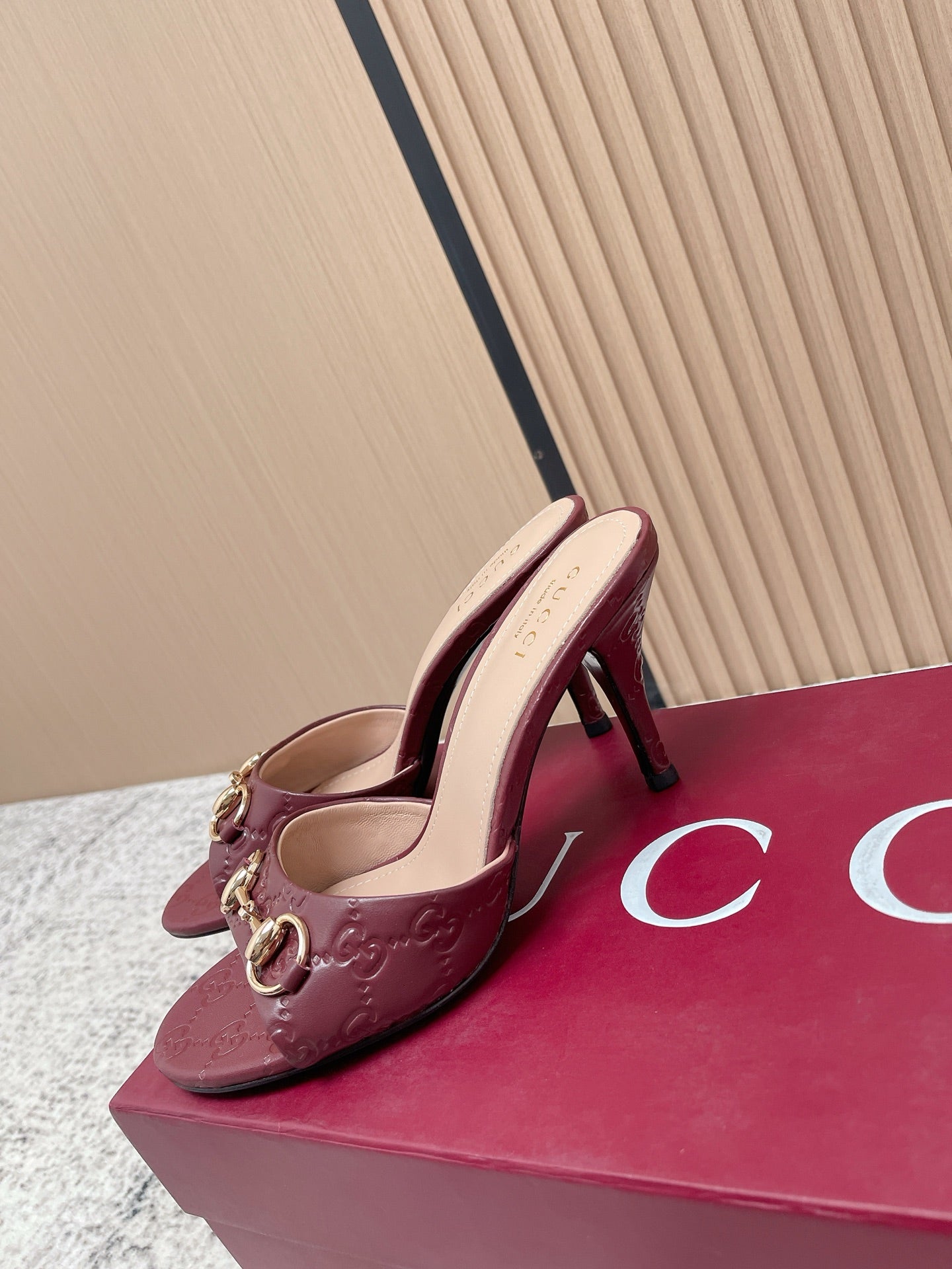 26S HIGH-HEEL SANDALS 85 MM IN DARK RED CALFSKIN mysite