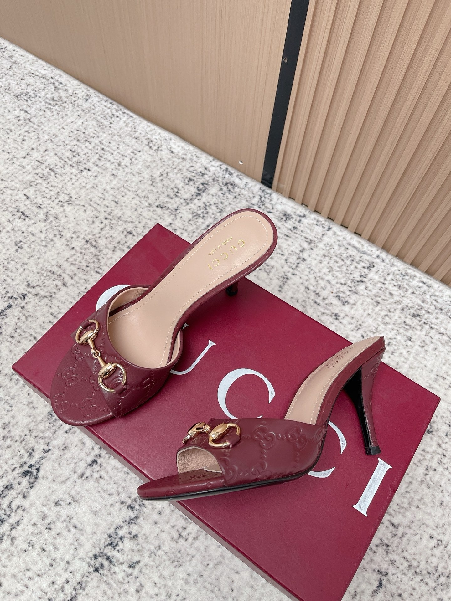 26S HIGH-HEEL SANDALS 85 MM IN DARK RED CALFSKIN mysite