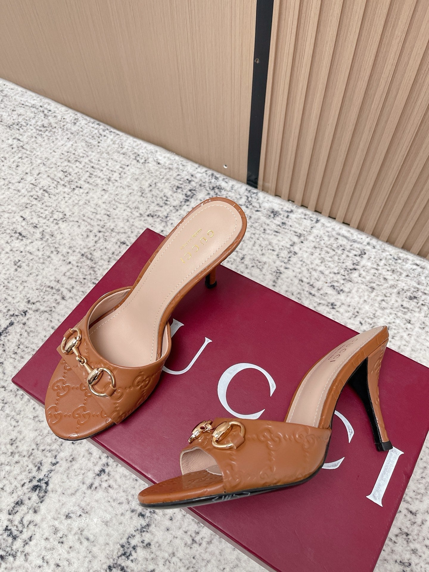 26S HIGH-HEEL SANDALS 85 MM IN LIGHT BROWN CALFSKIN mysite