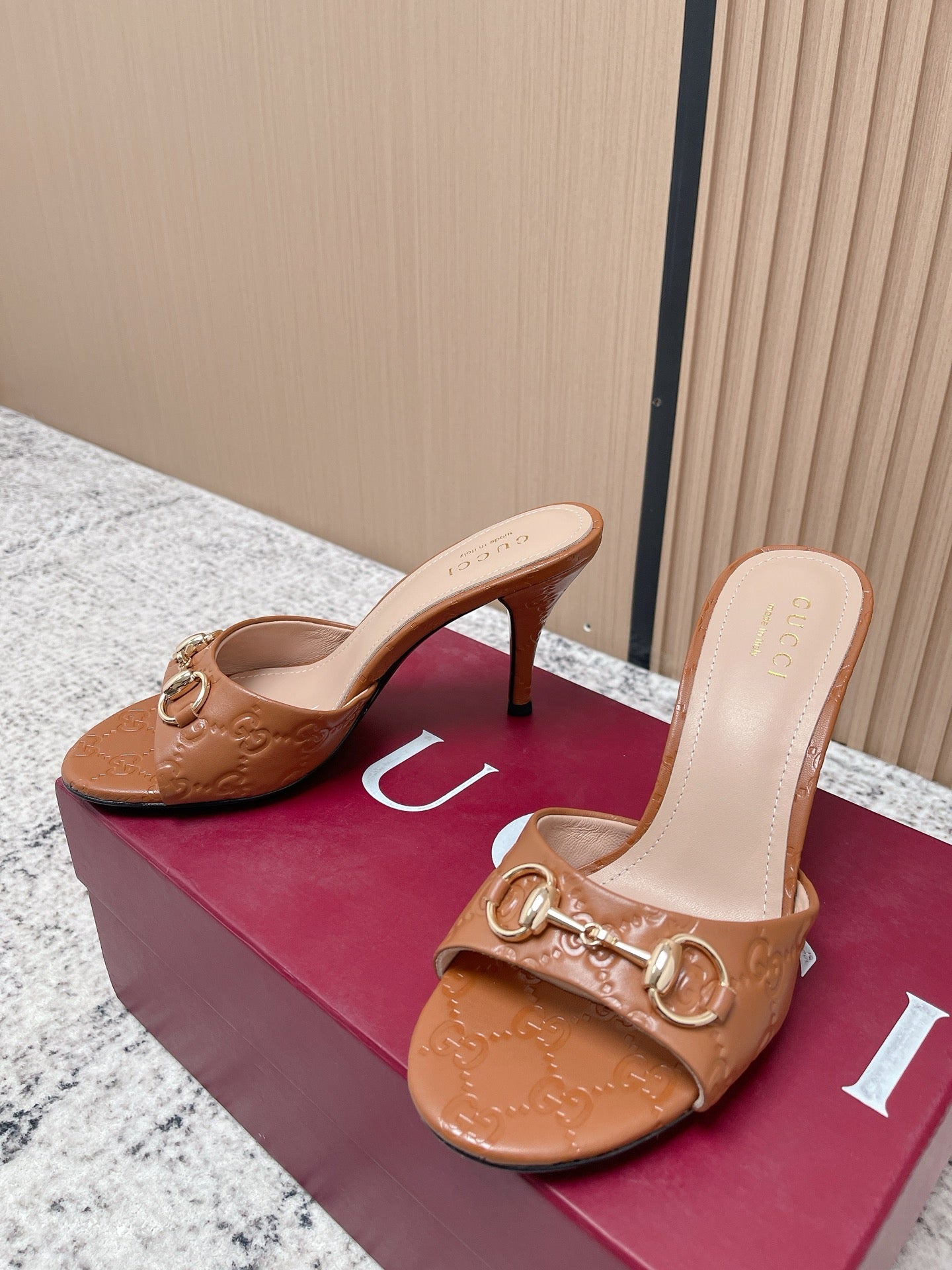 26S HIGH-HEEL SANDALS 85 MM IN LIGHT BROWN CALFSKIN mysite