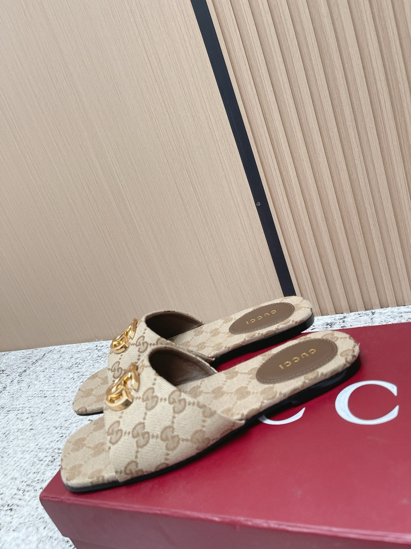 26S SLIDE SANDAL IN BEIGE CANVAS mysite