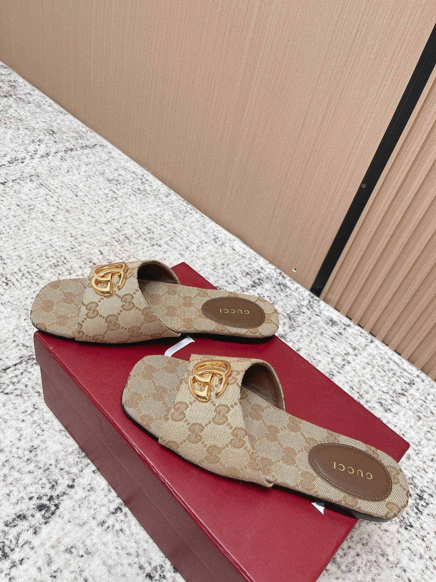 26S SLIDE SANDAL IN BEIGE CANVAS mysite