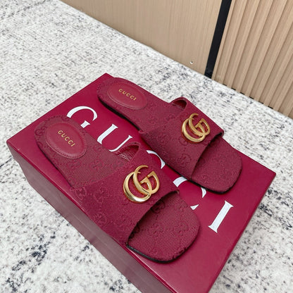 26S SLIDE SANDAL IN DARK RED CANVAS mysite
