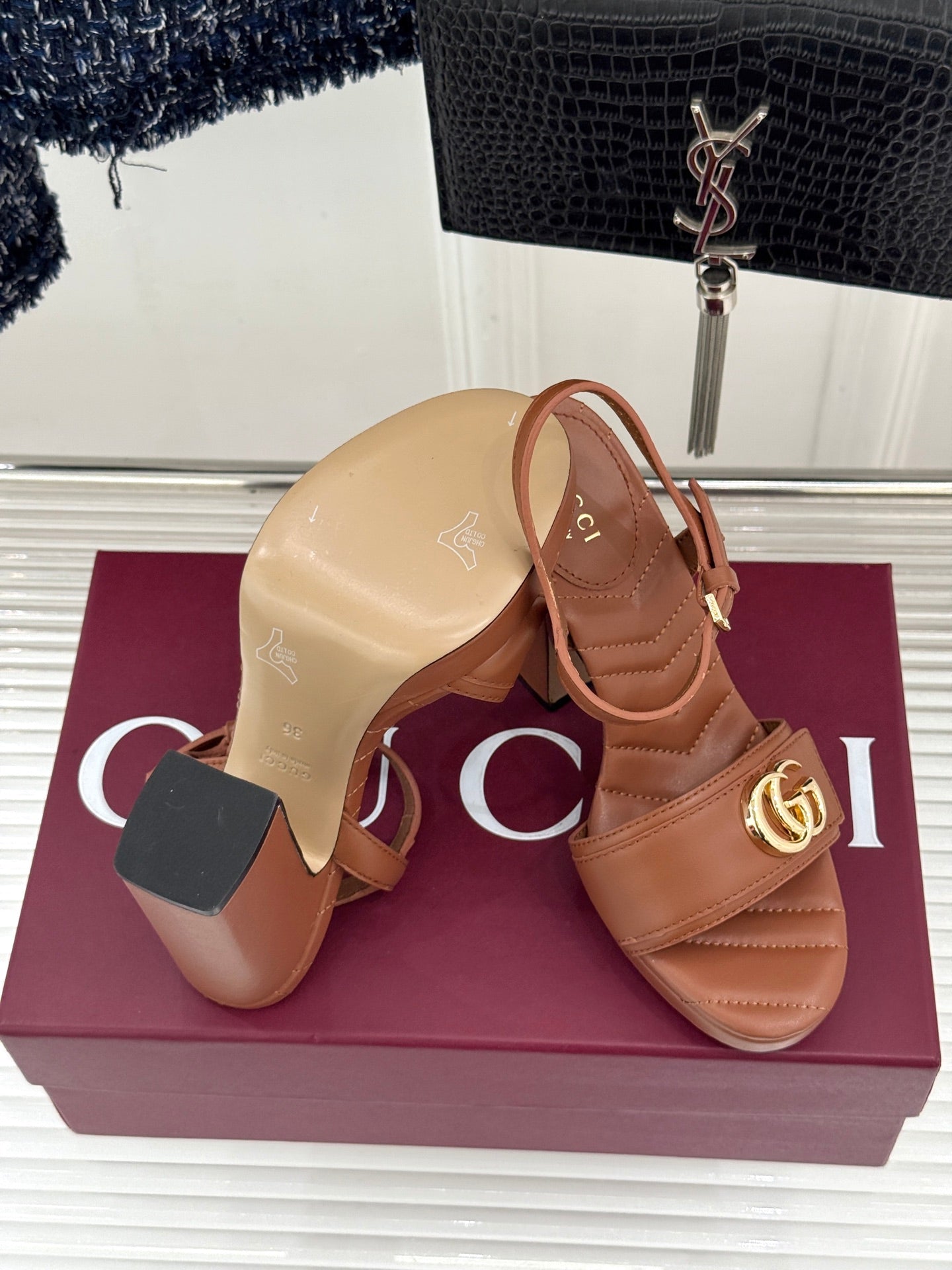 26S HIGH-HEELED SANDALS 120 MM IN BROWN CALFSKIN mysite