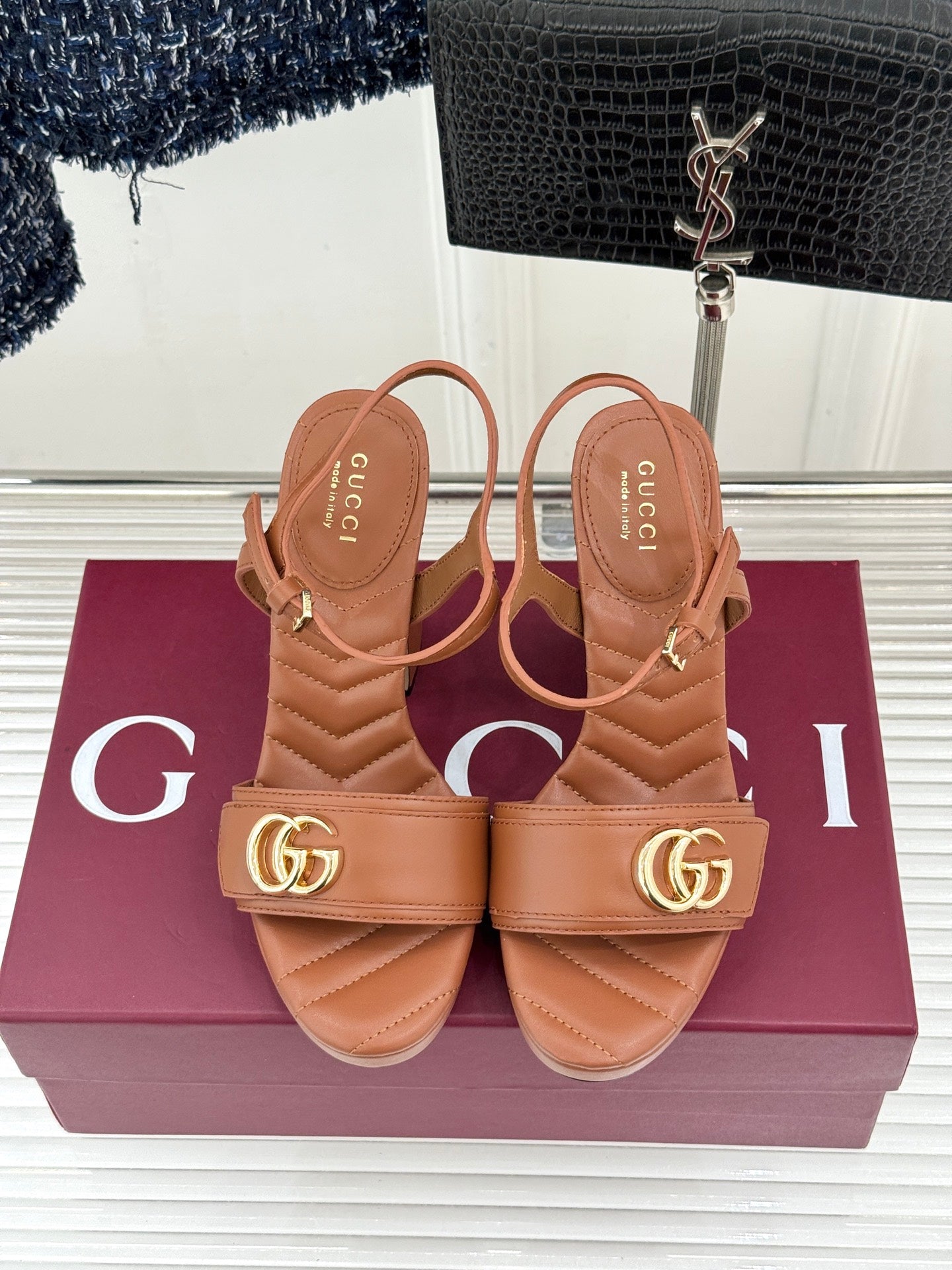 26S HIGH-HEELED SANDALS 120 MM IN BROWN CALFSKIN mysite