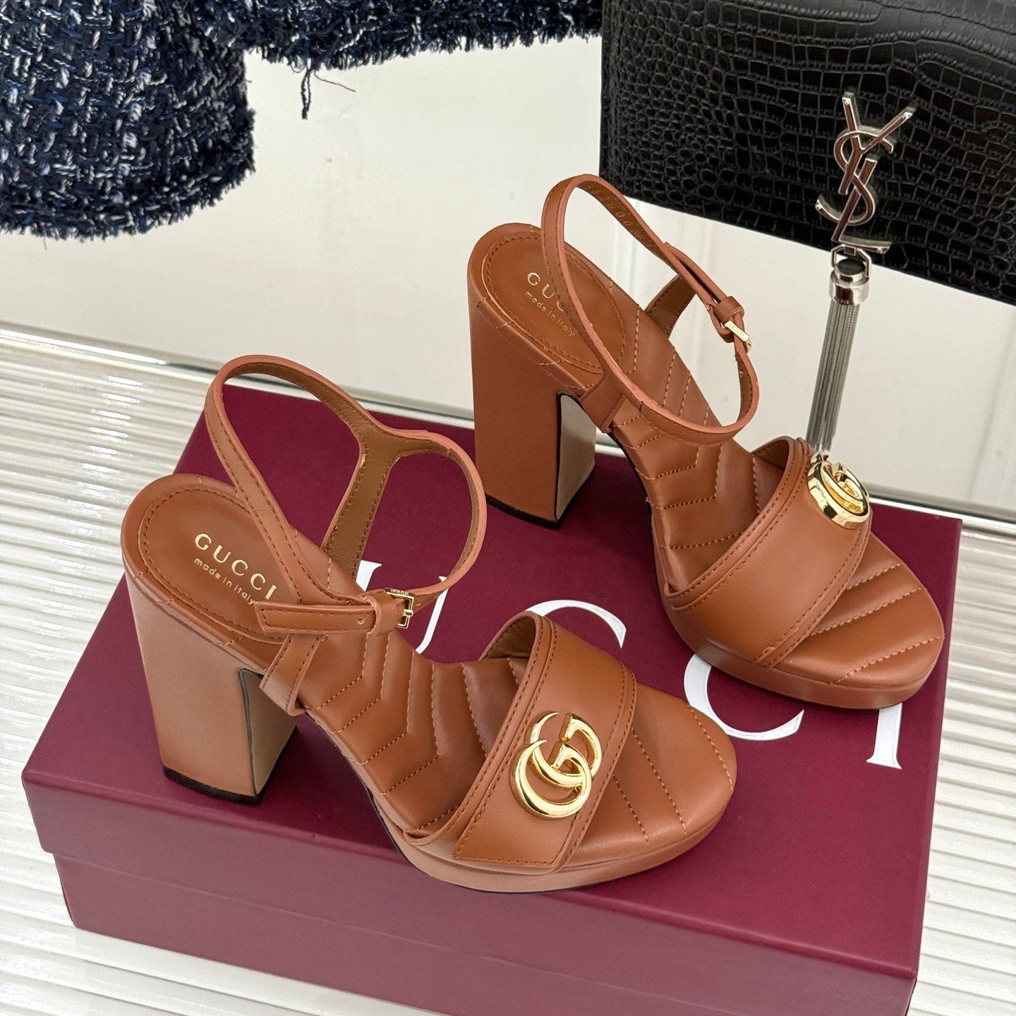 26S HIGH-HEELED SANDALS 120 MM IN BROWN CALFSKIN mysite