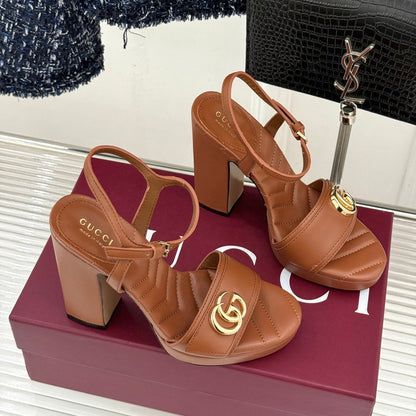 26S HIGH-HEELED SANDALS 120 MM IN BROWN CALFSKIN mysite