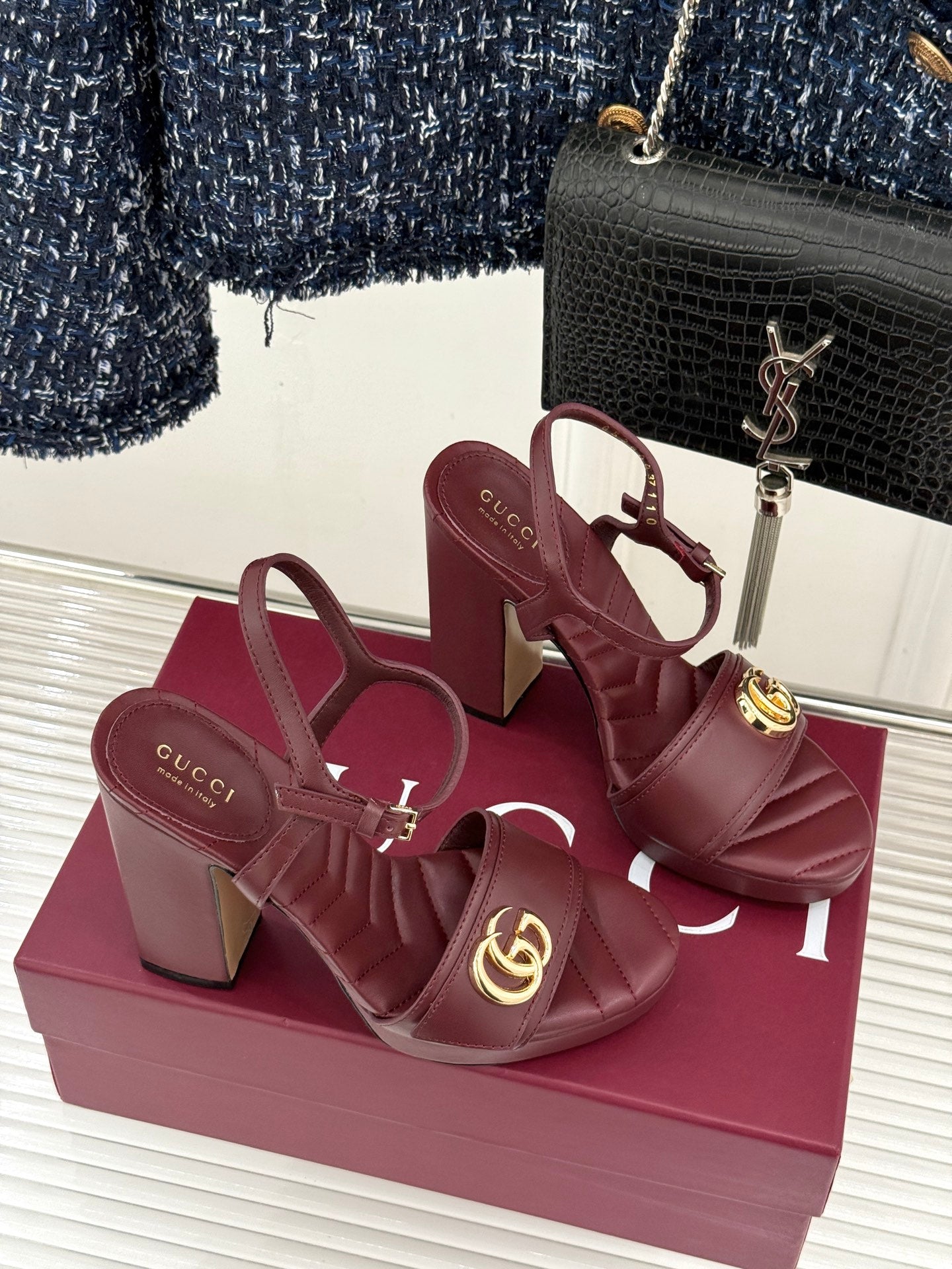 26S HIGH-HEELED SANDALS 120 MM IN DARK RED CALFSKIN mysite