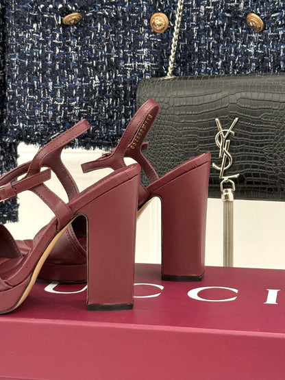 26S HIGH-HEELED SANDALS 120 MM IN DARK RED CALFSKIN mysite