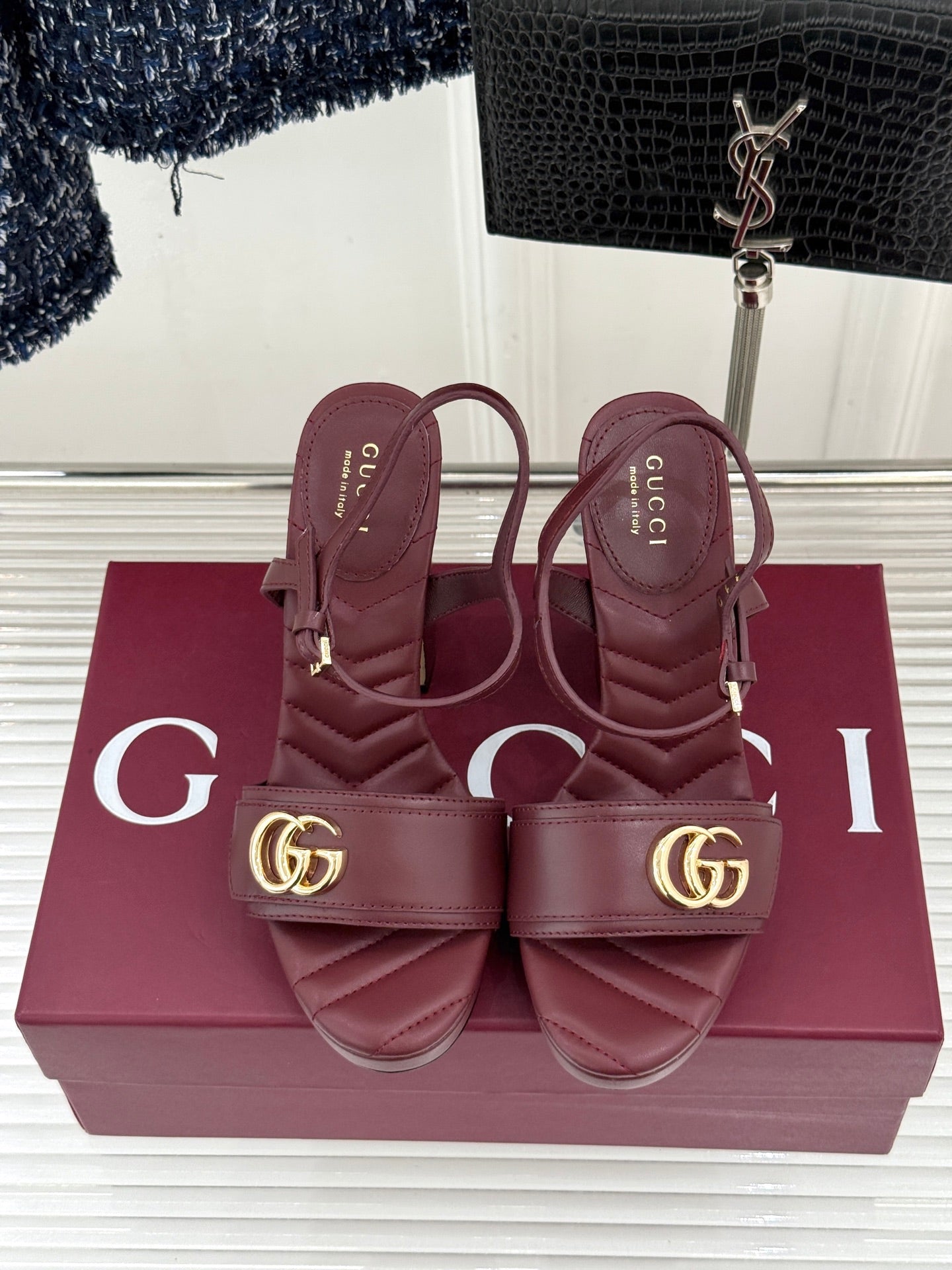26S HIGH-HEELED SANDALS 120 MM IN DARK RED CALFSKIN mysite