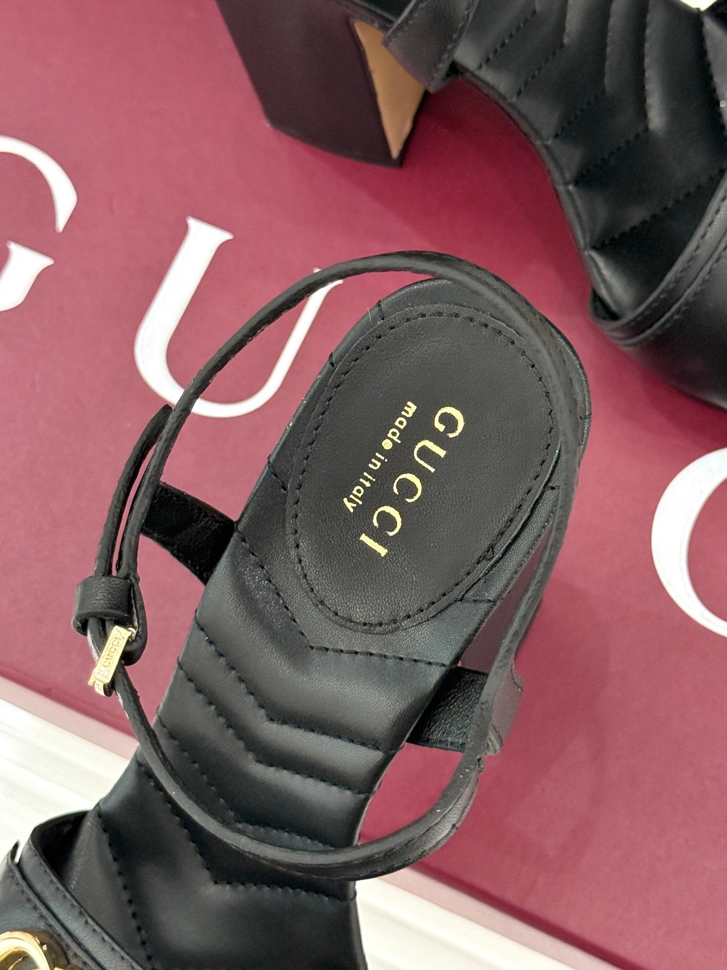 GUCCI 26S HIGH-HEELED SANDALS 120 MM IN BLACK CALFSKIN mysite