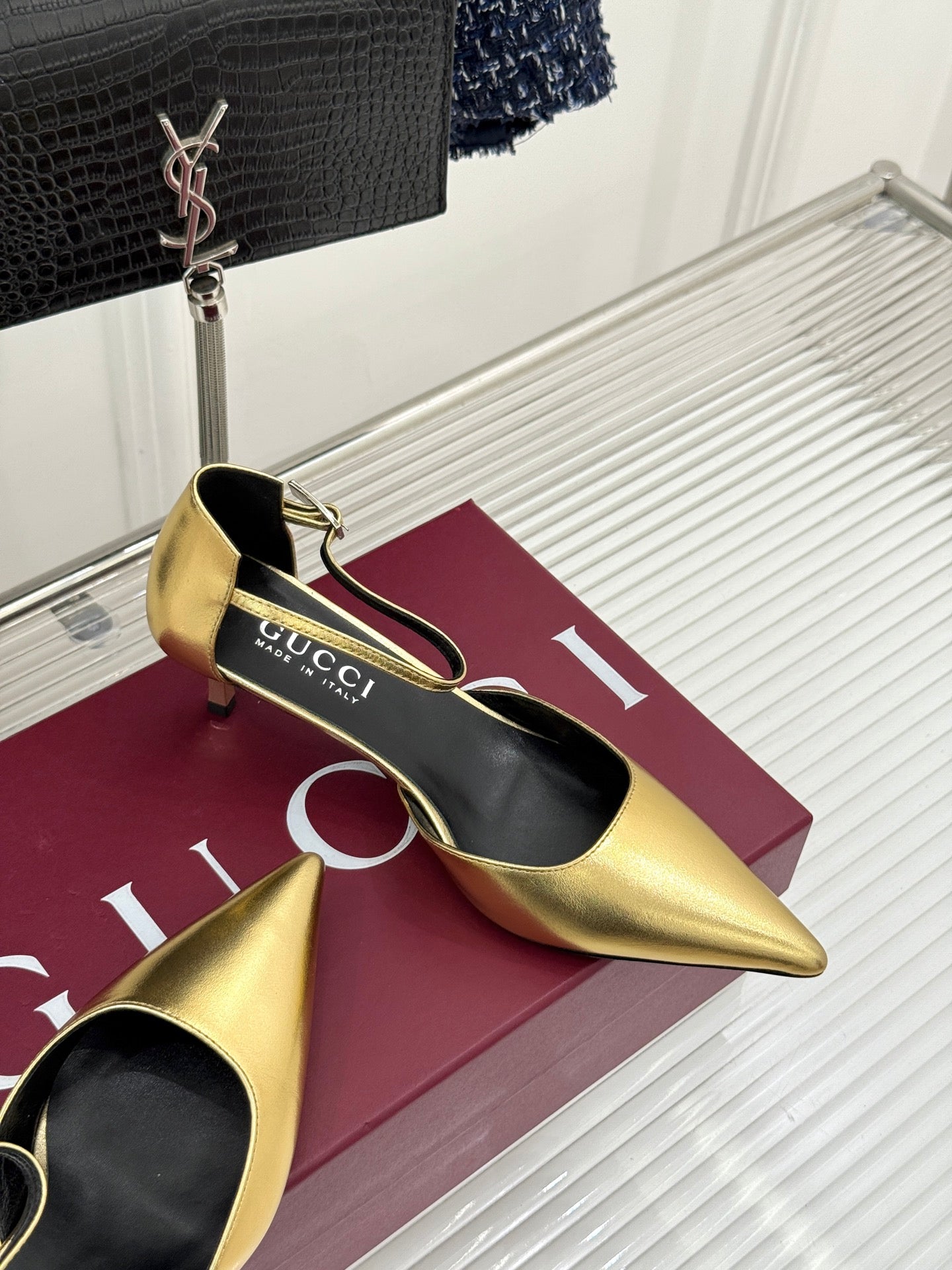 26S HIGH HEELS 55 MM IN GOLD LAMBSKIN mysite
