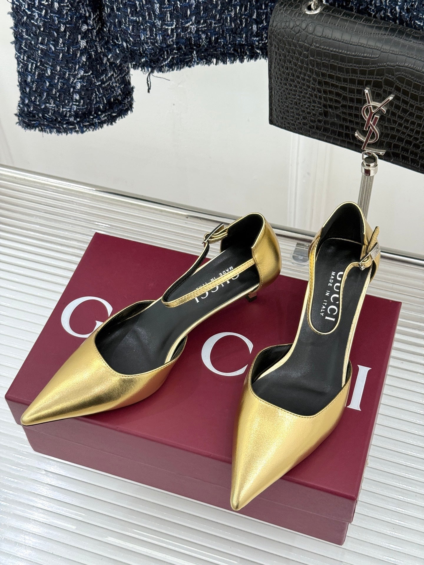 26S HIGH HEELS 55 MM IN GOLD LAMBSKIN mysite