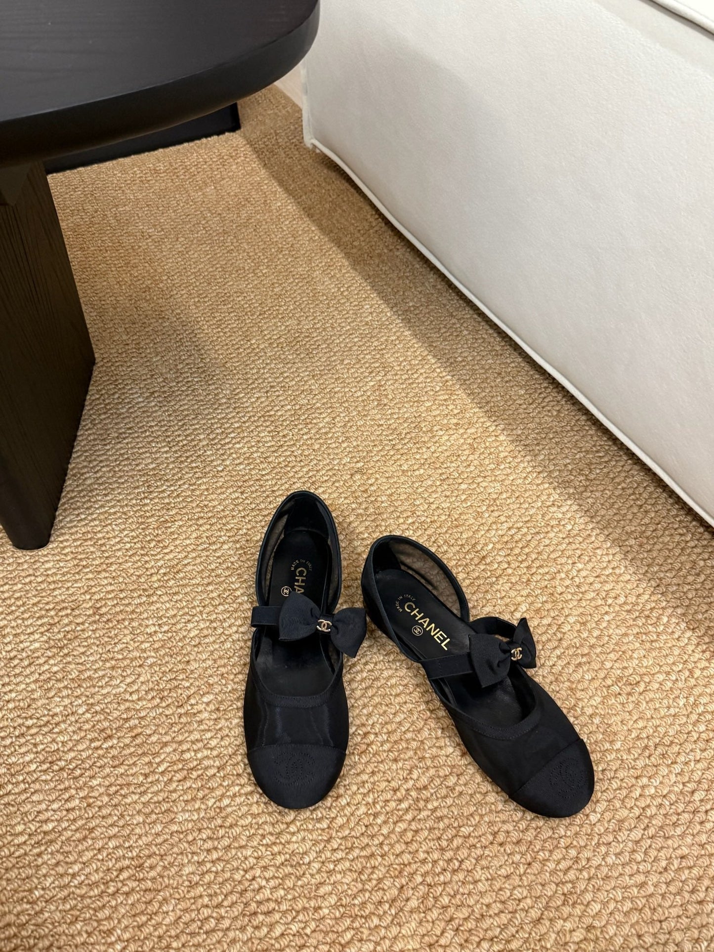 26S MARY JANE FLATS IN BLACK MESH RIBBON STRAP CAP TOE mysite