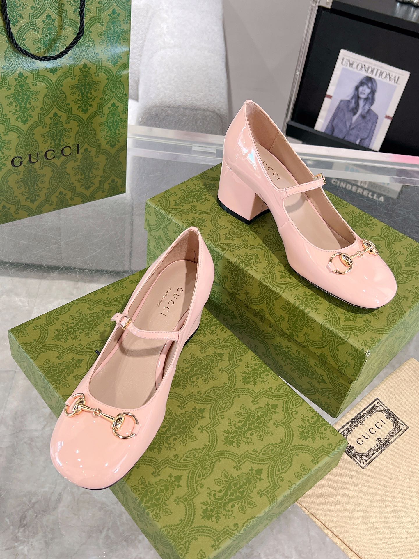HORSEBIT MARY JANE HEEL IN LIGHT PINK CALFSKIN GOLD HARDWARE mysite