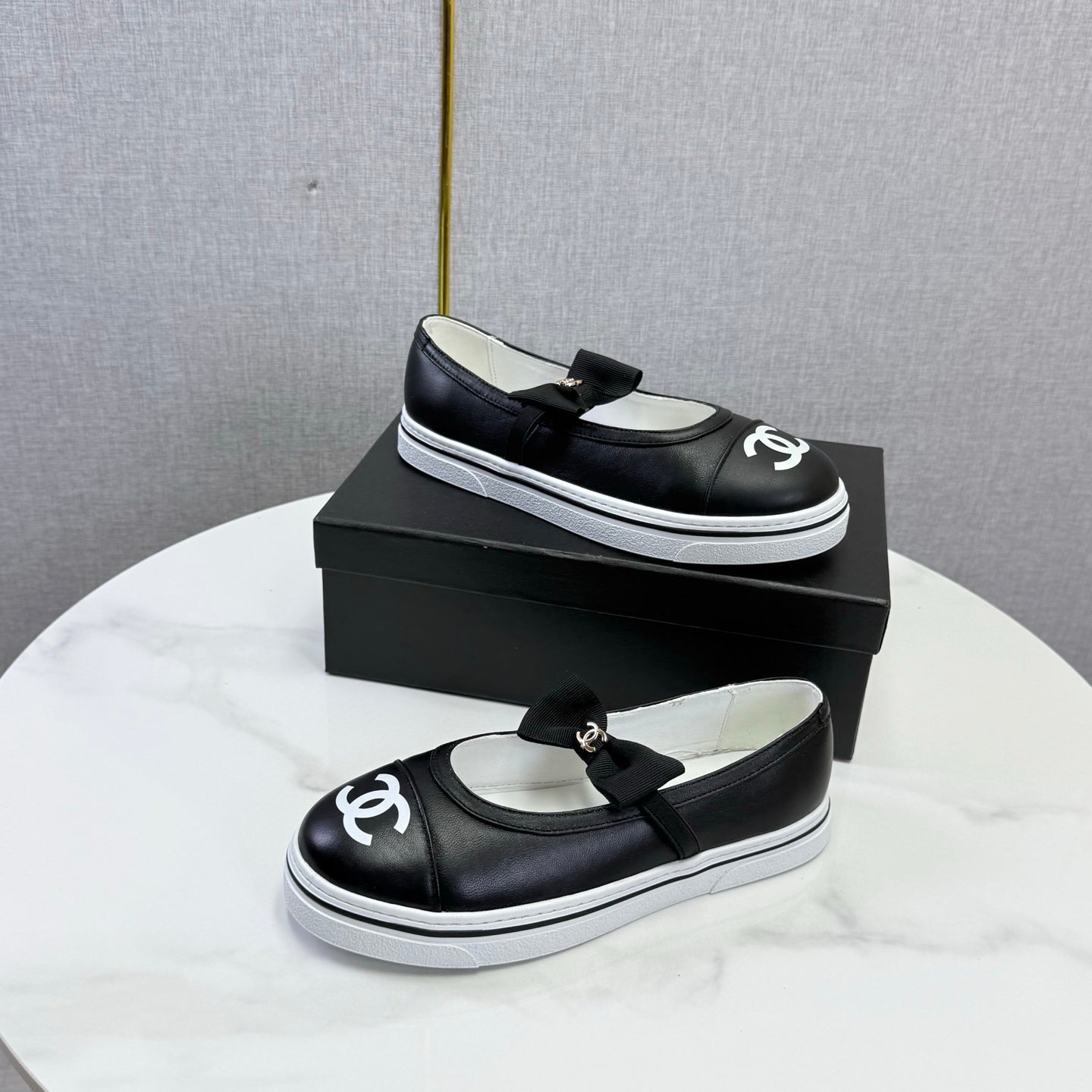 CHANEL 26S MARY JANE SNEAKERS IN BLACK CALFSKIN mysite