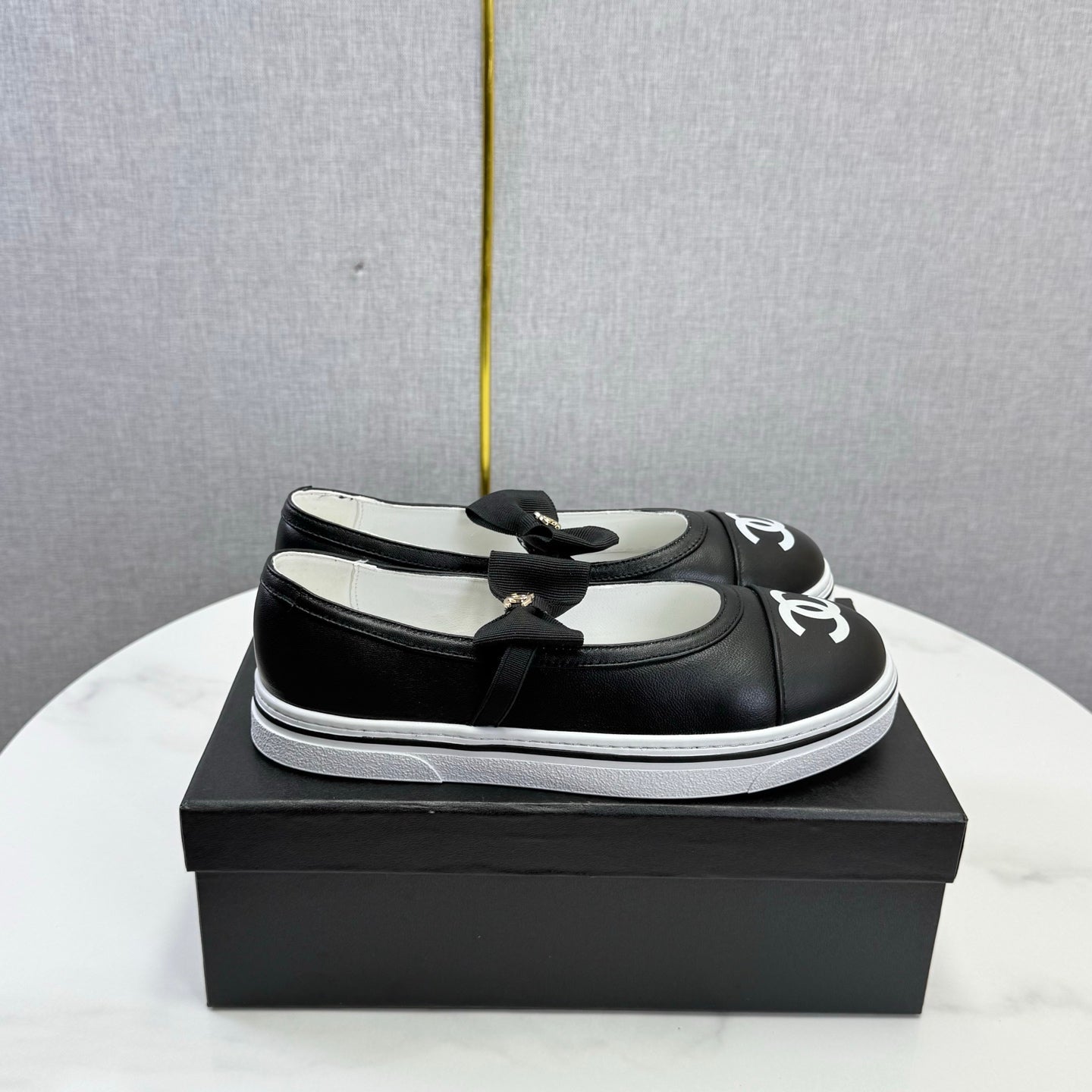 CHANEL 26S MARY JANE SNEAKERS IN BLACK CALFSKIN mysite