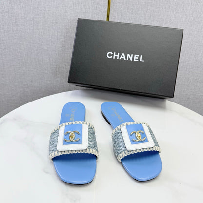 26S WOVEN STRAP SLIDES IN SKY BLUE LAMBSKIN mysite