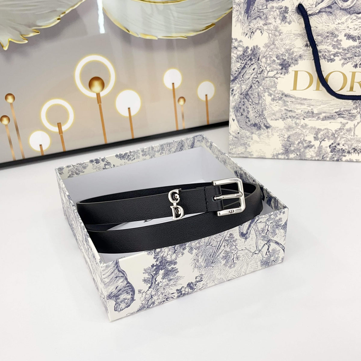 DIOR 25S BELT 20 MM IN BLACK CALFSKIN 570111 mysite
