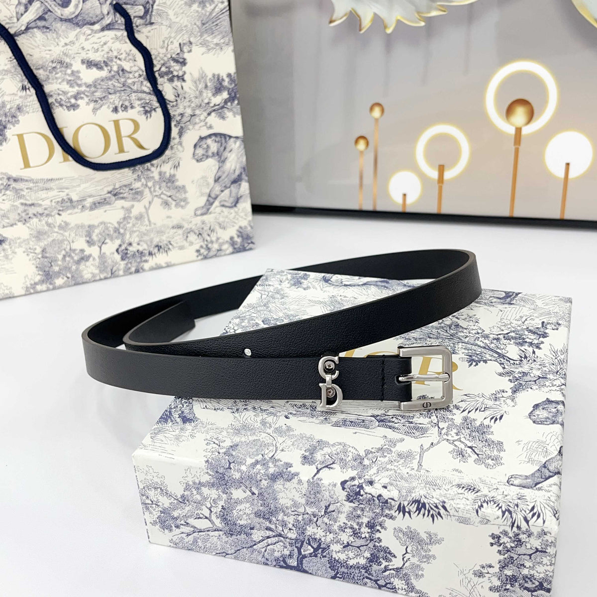 DIOR 25S BELT 20 MM IN BLACK CALFSKIN 570111 mysite
