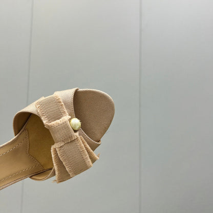 HIGH ADIORABLE MULE IN BISQUE BEIGE FABRIC mysite