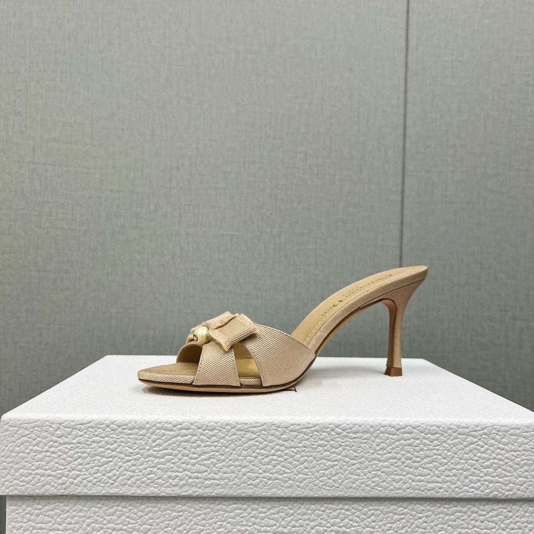 HIGH ADIORABLE MULE IN BISQUE BEIGE FABRIC mysite