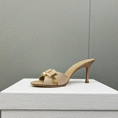 HIGH ADIORABLE MULE IN BISQUE BEIGE FABRIC mysite