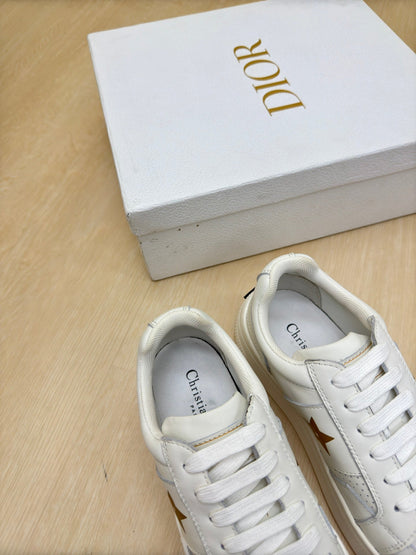 GOLD STAR PLATFORM SNEAKER IN WHITE CALFSKIN AND SUEDE mysite