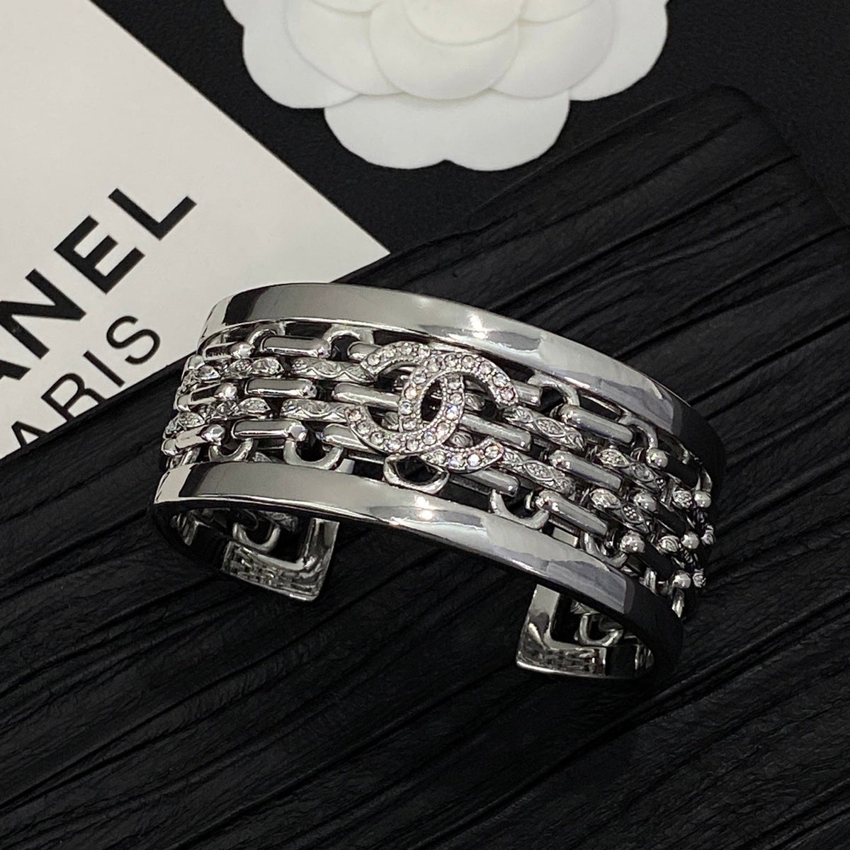 Maximalism CC Design 4 Set (Earrings+Bracelet + Bracelet 2 +Necklace) - Silver