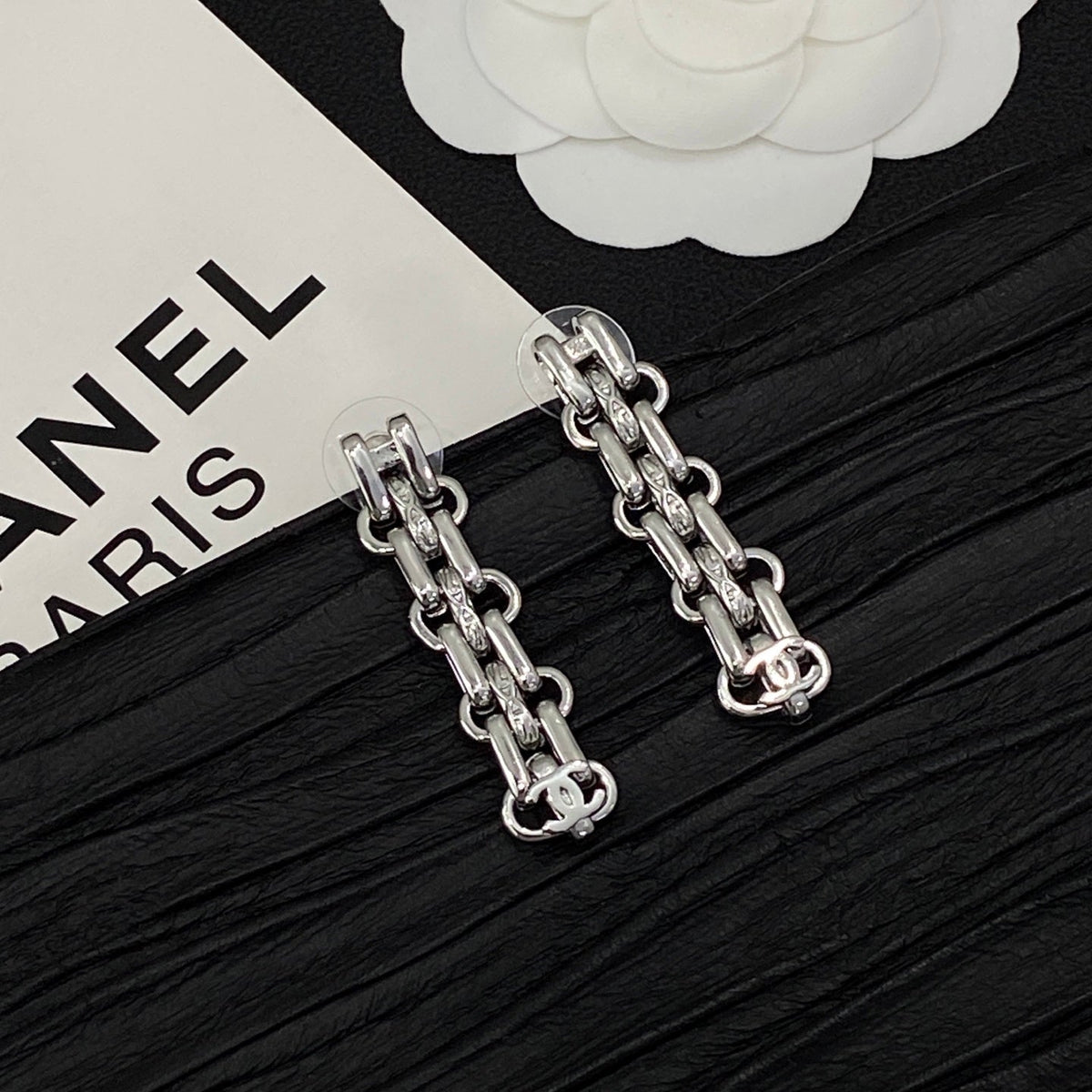 Maximalism CC Design 4 Set (Earrings+Bracelet + Bracelet 2 +Necklace) - Silver