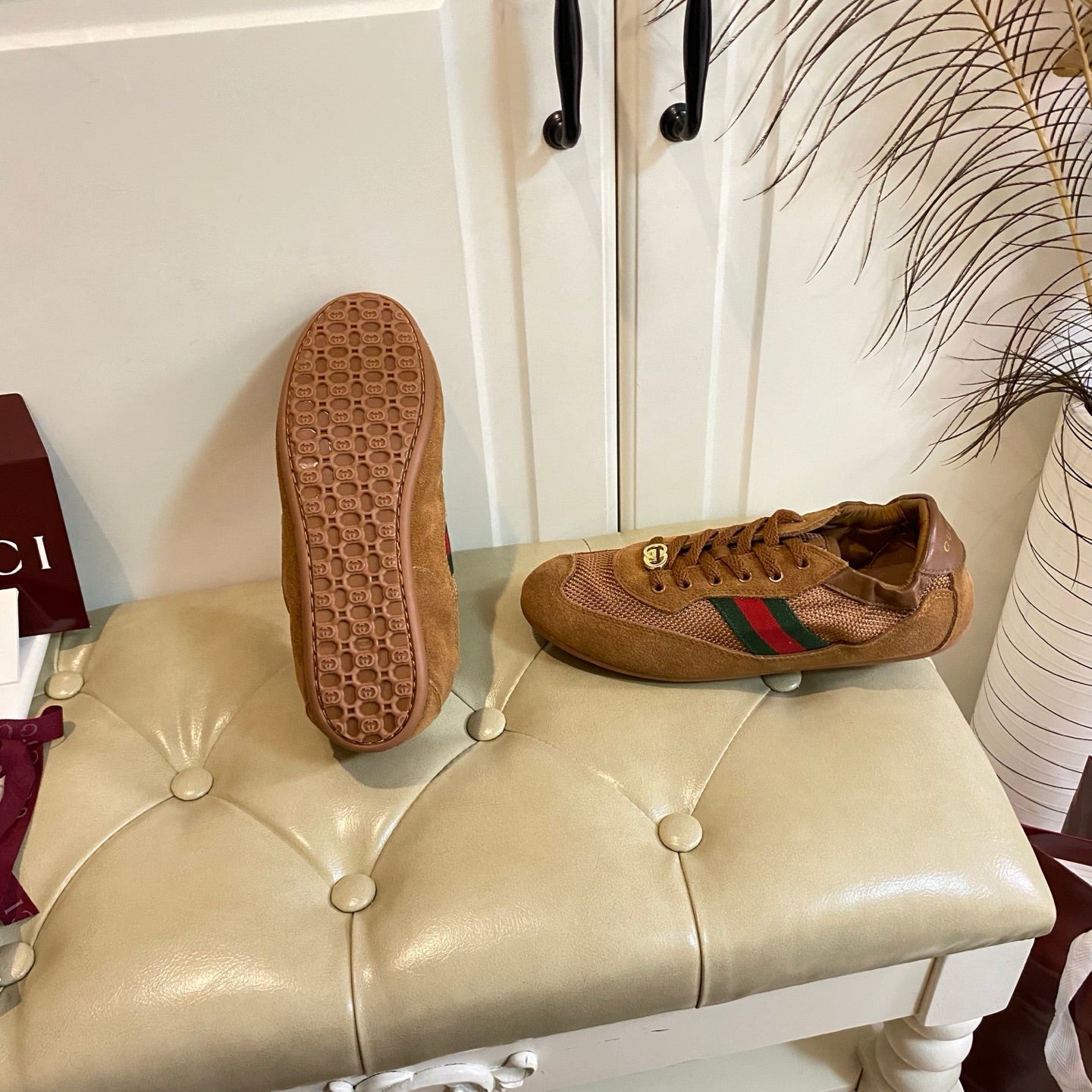 26S SNEAKER IN BROWN SUEDE AND MESH FABRIC mysite