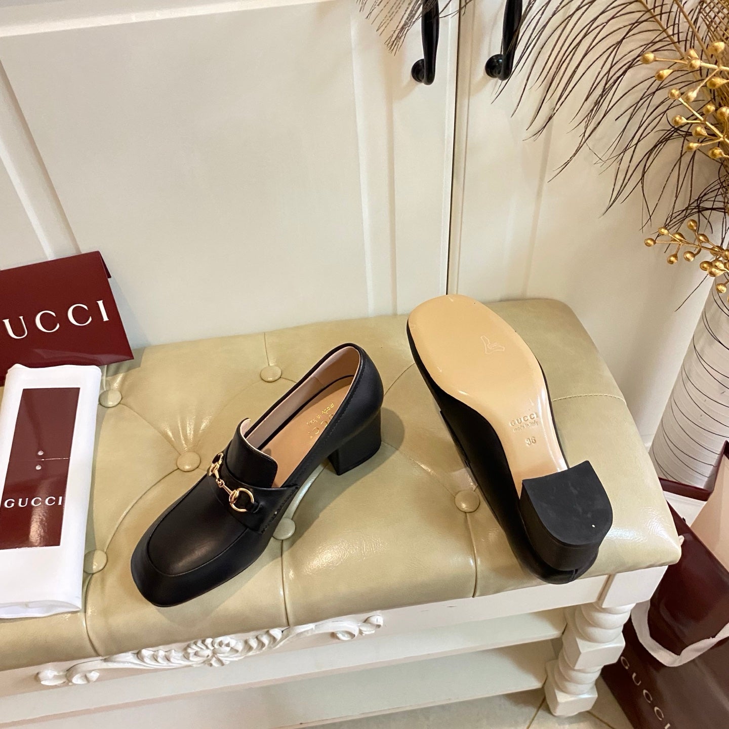 GUCCI 26S HORSEBIT LOAFERS 55 MM IN BLACK SMOOTH CALFSKIN mysite