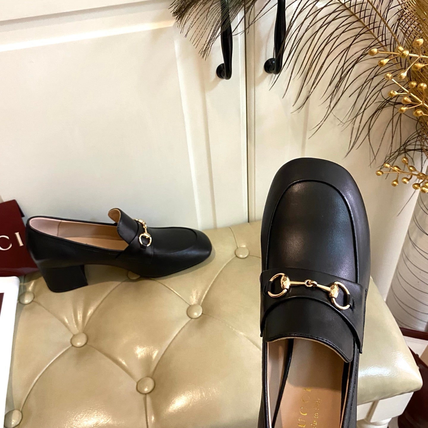 GUCCI 26S HORSEBIT LOAFERS 55 MM IN BLACK SMOOTH CALFSKIN mysite