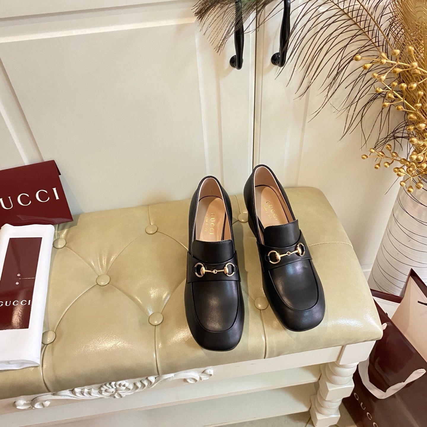 GUCCI 26S HORSEBIT LOAFERS 55 MM IN BLACK SMOOTH CALFSKIN mysite