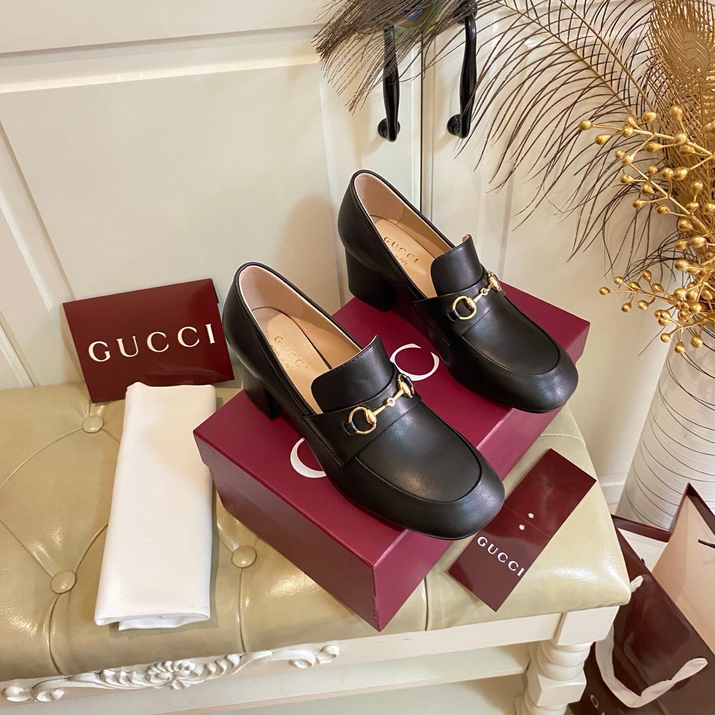 GUCCI 26S HORSEBIT LOAFERS 55 MM IN BLACK SMOOTH CALFSKIN mysite