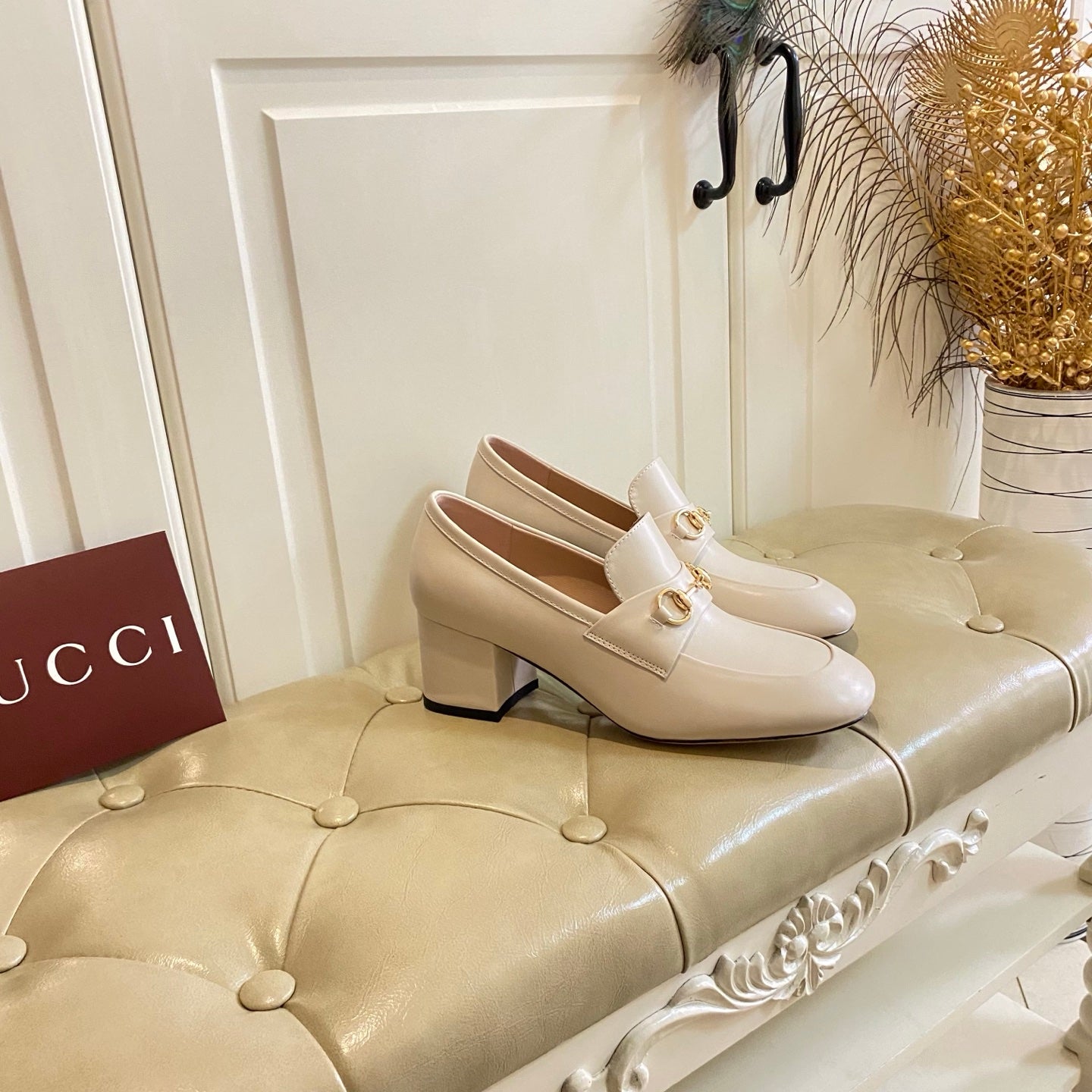 GUCCI 26S HORSEBIT LOAFERS 55 MM IN IVORY SMOOTH CALFSKIN mysite