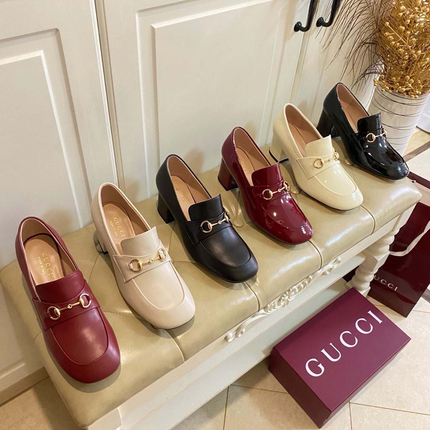 GUCCI 26S HORSEBIT LOAFERS 55 MM IN IVORY SMOOTH CALFSKIN mysite