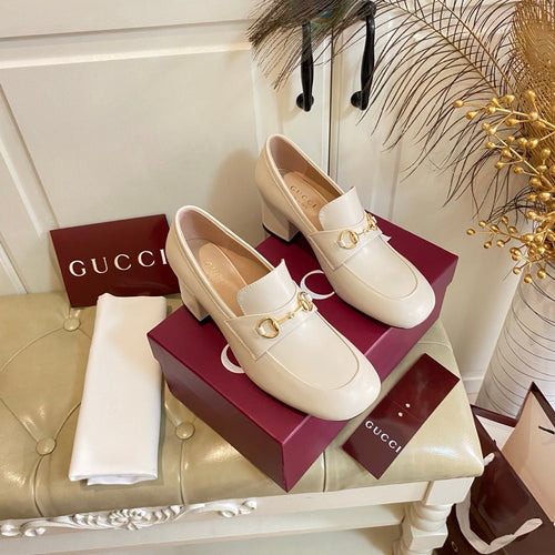 GUCCI 26S HORSEBIT LOAFERS 55 MM IN IVORY SMOOTH CALFSKIN mysite