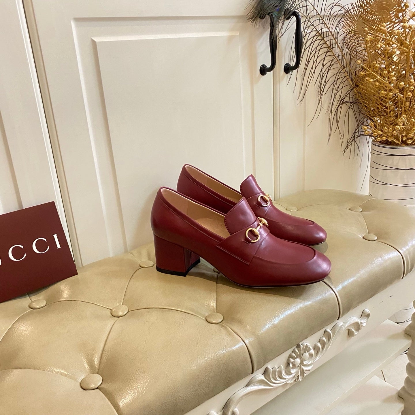GUCCI 26S HORSEBIT LOAFERS 55 MM IN RED SMOOTH CALFSKIN mysite